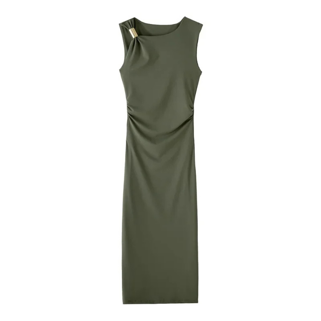 Indiana | Asymmetrical Bodycon Sleeveless Dress for Holidays - XS