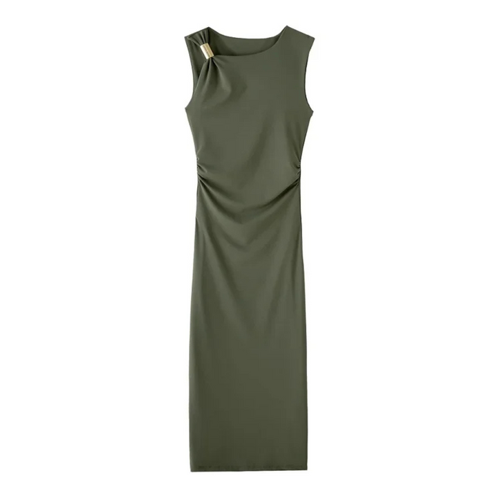 Indiana | Asymmetrical Bodycon Sleeveless Dress for Holidays - XS
