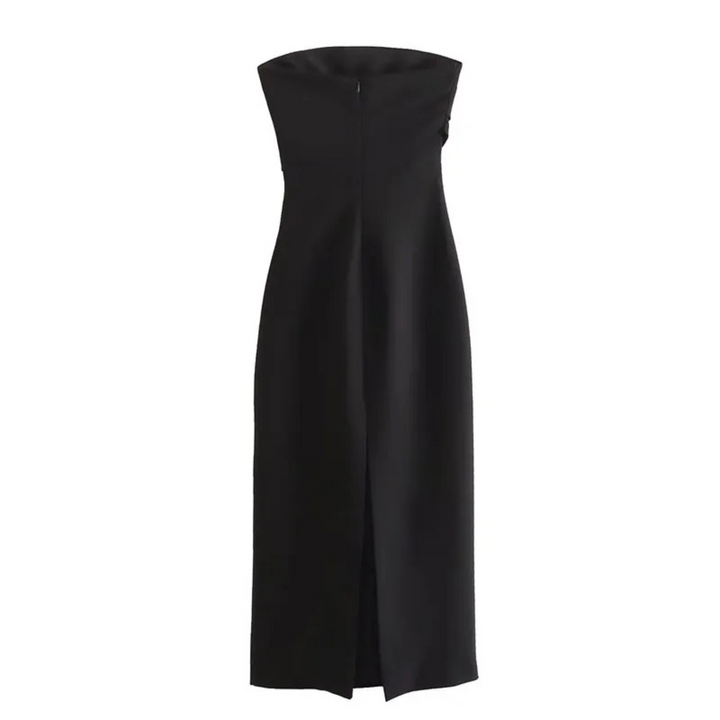 Isla | Black Sleeveless Bodycon Ruched Dress for Summer Parties