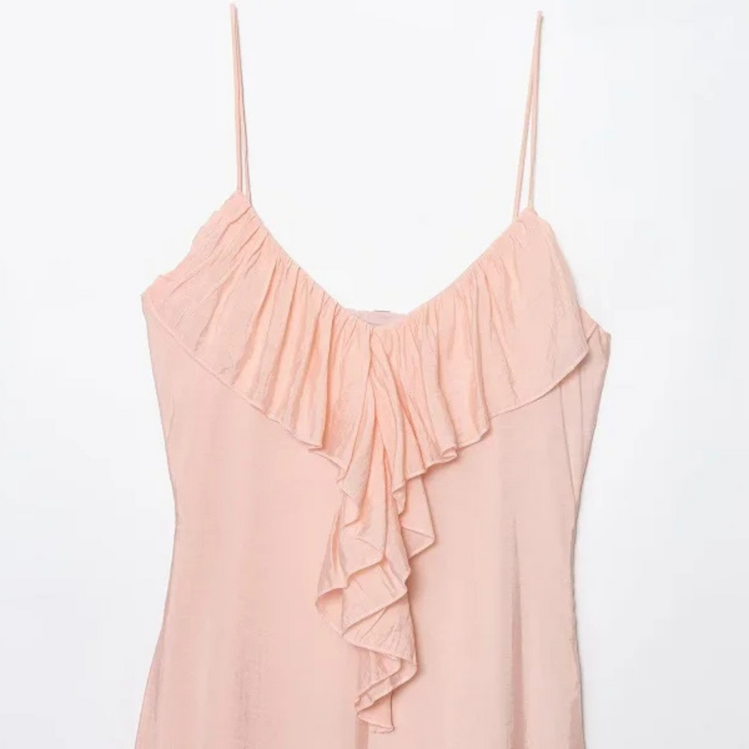 Willow |Ruffle Summer Backless Dress with Straps for Parties and Beach Days