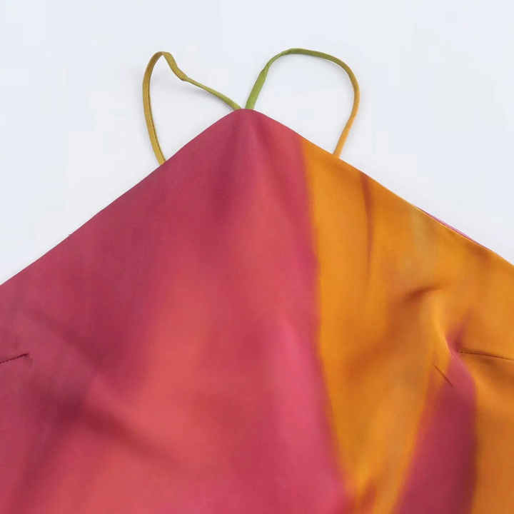 Kirra | Backless Draped Slip Midi Dress for Summer Parties