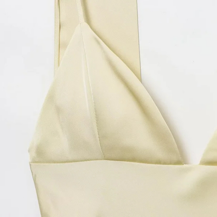 Sienna | Scarf Satin Backless Maxi Dress for Summer Evenings