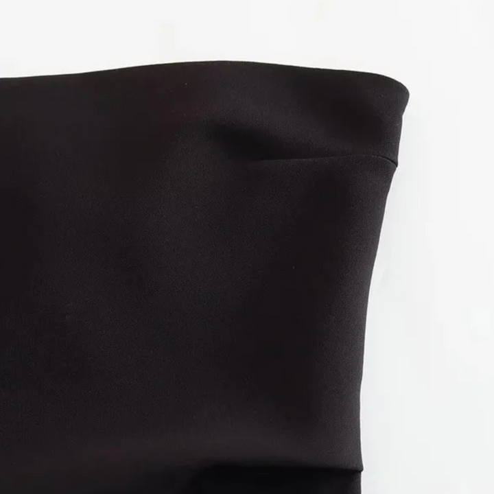 Isla | Black Sleeveless Bodycon Ruched Dress for Summer Parties