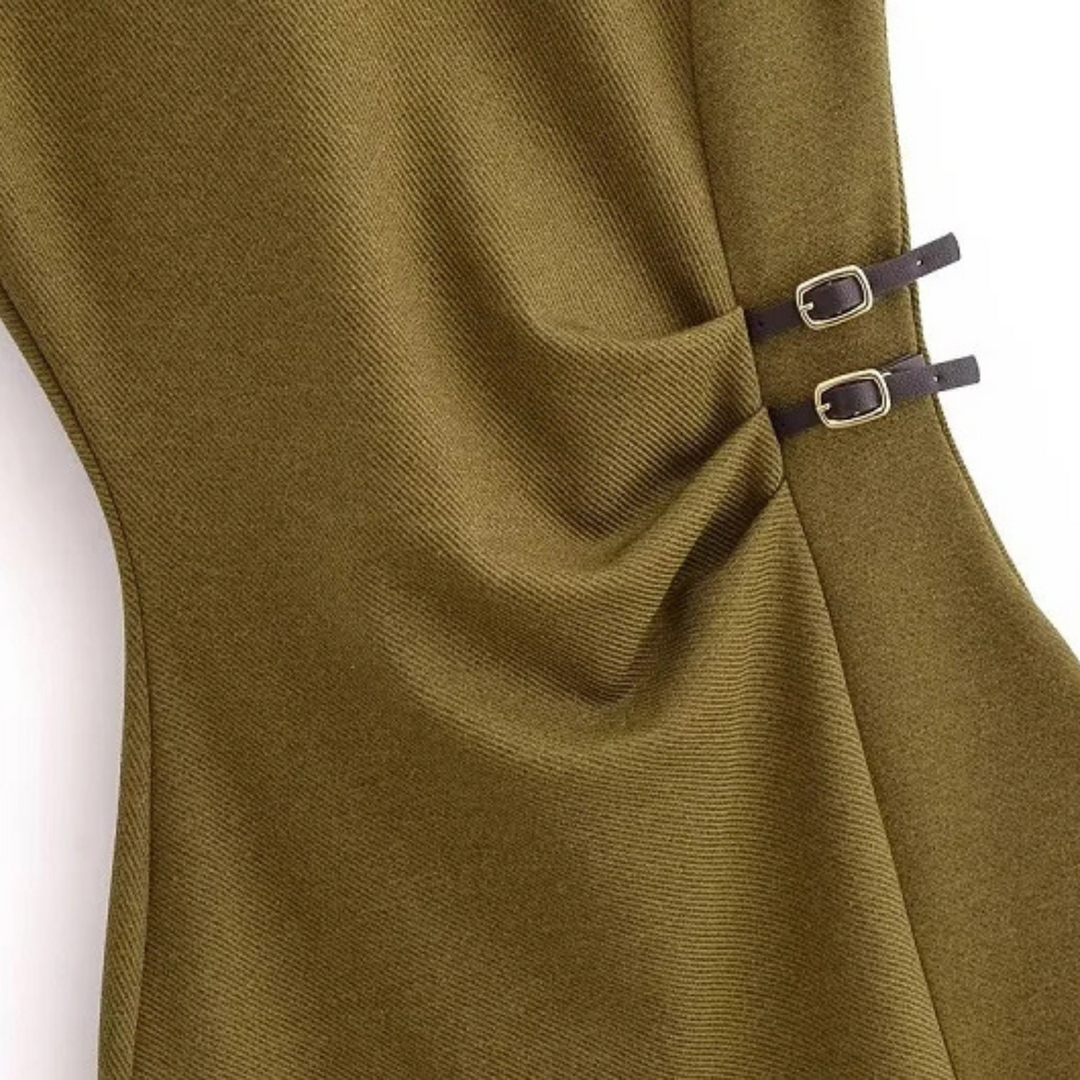 Matilda | Pleated Midi Dress Sleeveless Spring Vintage Party Dress