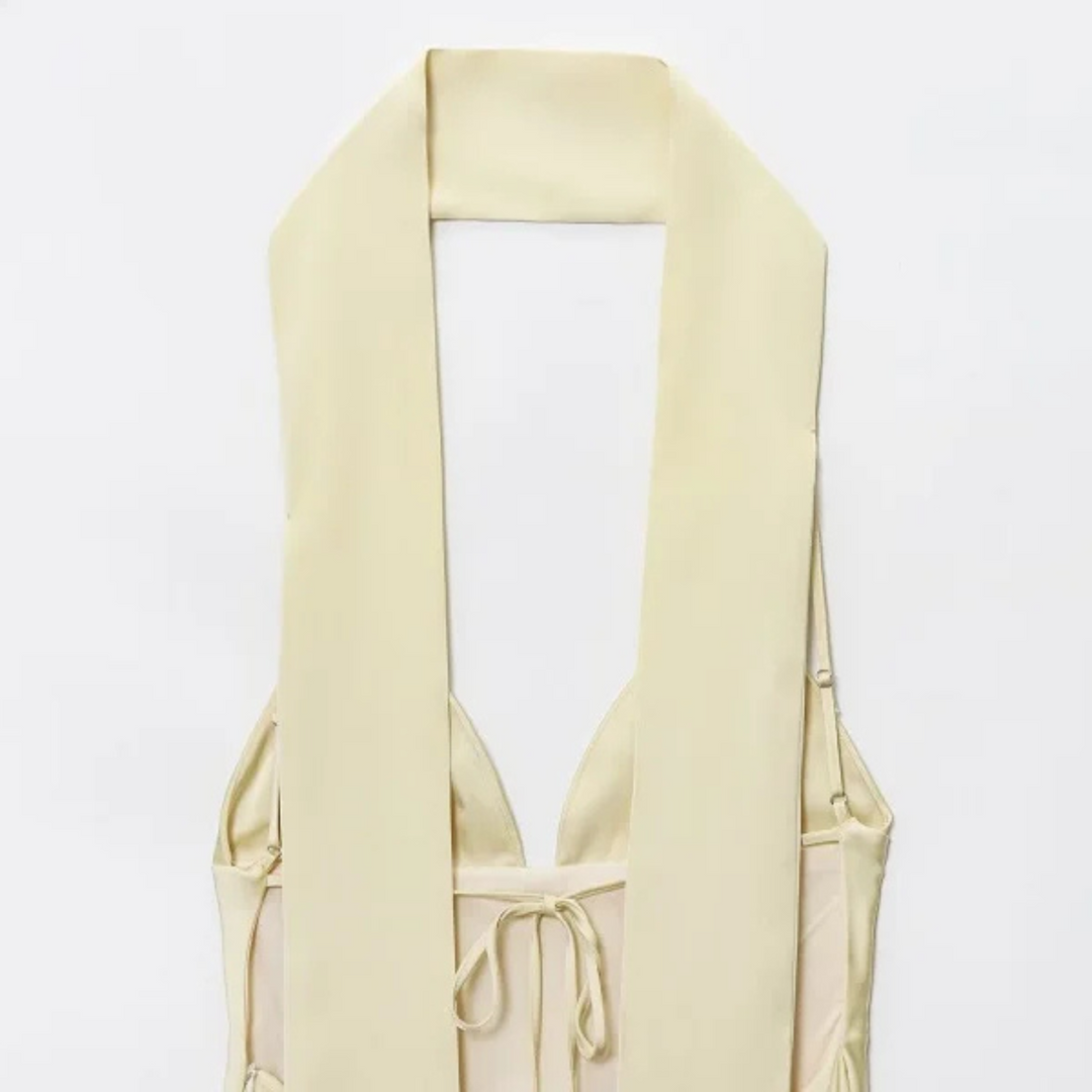 Sienna | Scarf Satin Backless Maxi Dress for Summer Evenings