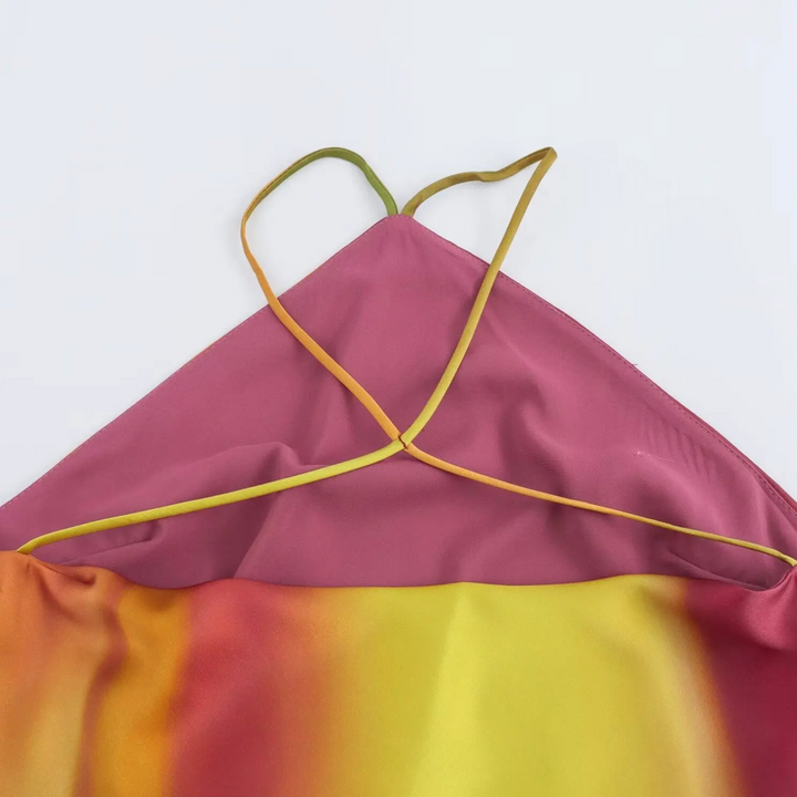 Kirra | Backless Draped Slip Midi Dress for Summer Parties