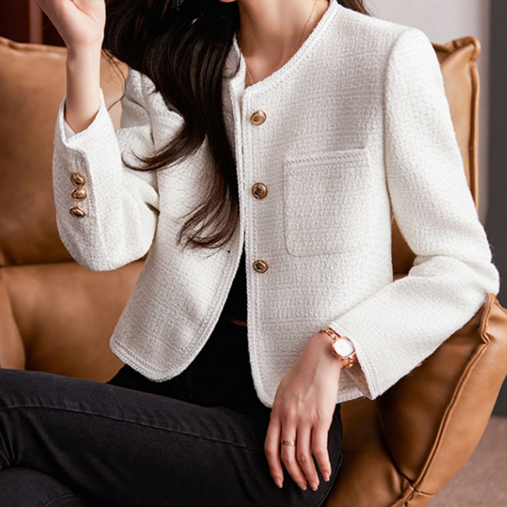 Stijlvol Tweed Jasje voor Vrouwen - Met Knopen